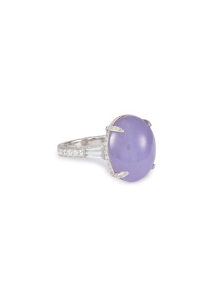 首图 - 点击放大 - SAMUEL KUNG - 18K White Gold Lavender Jade Diamond Ring — US 6.5