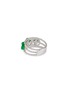 模特儿示范图 - 点击放大 - SAMUEL KUNG - 18K White Gold Jadeite Bead Diamond Ring — US 6.5