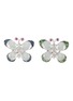 首图 - 点击放大 - SAMUEL KUNG - 18K White Gold Jade Diamond Sapphire Ruby Garnet Earrings