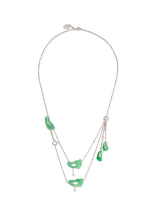 首图 - 点击放大 - SAMUEL KUNG - 18K White Gold Jadeite Diamond Necklace