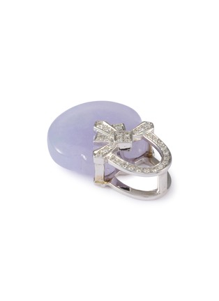 细节 - 点击放大 - SAMUEL KUNG - 18K White Gold Lavender Jade Diamond Pendant