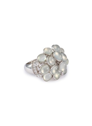 首图 - 点击放大 - SAMUEL KUNG - 18K White Gold Jade Diamond Ring — US 6.5