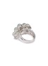 模特儿示范图 - 点击放大 - SAMUEL KUNG - 18K White Gold Jade Diamond Ring — US 6.5