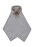首图 - 点击放大 - LANE’S - Embellished Fur Collar Wool Cashmere Shawl