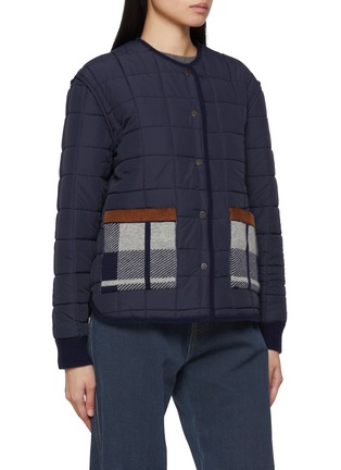 细节 - 点击放大 - GUEST IN RESIDENCE - Reversible Quilted Plaid Liner Wool Cashmere Jacket