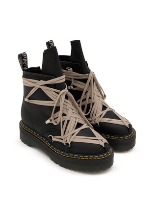细节 - 点击放大 - RICK OWENS - X DR. MARTENS 1460 系带及踝靴
