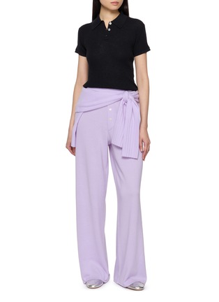 模特儿示范图 - 点击放大 - GUEST IN RESIDENCE - Shrunken Cashmere Knit Polo Shirt