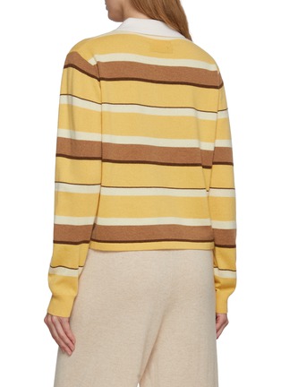 背面 - 点击放大 - GUEST IN RESIDENCE - Cropped Striped Knit Cashmere Rugby Sweatshirt