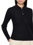  - GUEST IN RESIDENCE - Long Sleeve Shrunken Cashmere Knit Polo Top