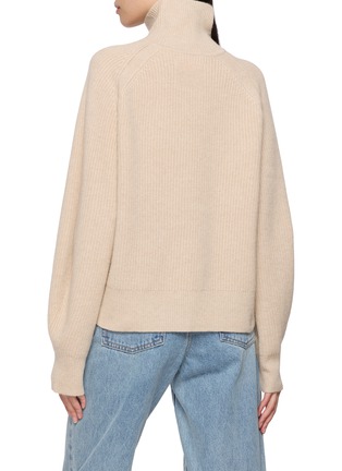 背面 - 点击放大 - GUEST IN RESIDENCE - Cropped Turtleneck Cashmere Rib Knit Top
