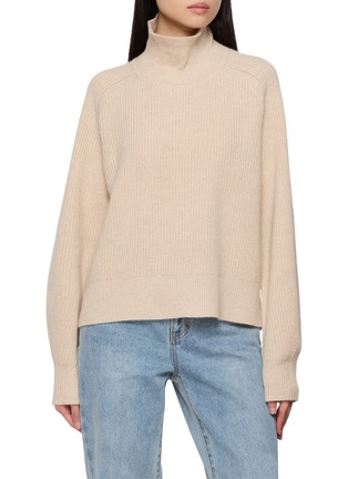 首图 - 点击放大 - GUEST IN RESIDENCE - Cropped Turtleneck Cashmere Rib Knit Top