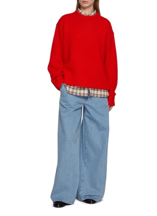 模特儿示范图 - 点击放大 - GUEST IN RESIDENCE - Cozy Crewneck Cashmere Knit Sweater