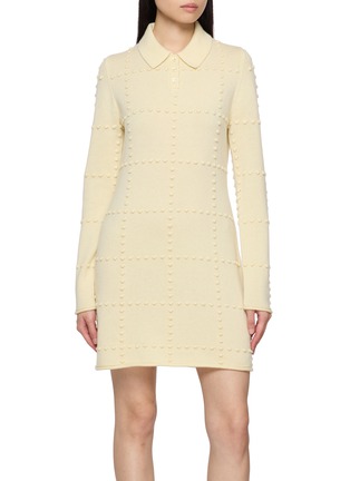 首图 - 点击放大 - GUEST IN RESIDENCE - Popcorn Wool Cashmere Polo Mini Dress