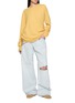 模特儿示范图 - 点击放大 - GUEST IN RESIDENCE - Oversized Rolled Edge Crewneck Sweater