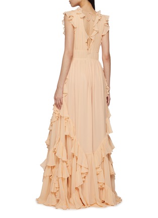 背面 - 点击放大 - ULLA JOHNSON - Florella Sleeveless Ruffled Silk Gown
