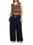 模特儿示范图 - 点击放大 - FAFAMOON - Reversible Fair Isle Knit Vest