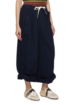 细节 - 点击放大 - FAFAMOON - Elasticated Drawstring Waistband Washed Work Pants