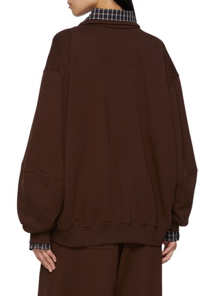 背面 - 点击放大 - FAFAMOON - Shirt Layered Two-Piece Hoodie