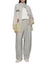 模特儿示范图 - 点击放大 - FAFAMOON - Front Curve Wide Leg Wool Pants
