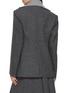 背面 - 点击放大 - FAFAMOON - Knit Stand Collar Wide Shoulder Waist Cinched Blazer