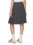 背面 - 点击放大 - FAFAMOON - Triangle Contrast Stitch Dotted Pleated Skirt
