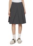 首图 - 点击放大 - FAFAMOON - Triangle Contrast Stitch Dotted Pleated Skirt