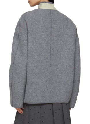 背面 - 点击放大 - FAFAMOON - Stand Collar Knit Coat