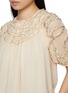  - ULLA JOHNSON - Isolda Short Sleeve Smocked Ruffle Silk Chiffon Blouse