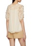 背面 - 点击放大 - ULLA JOHNSON - Isolda Short Sleeve Smocked Ruffle Silk Chiffon Blouse