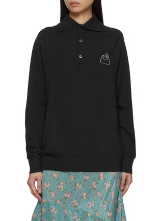 BAZ & FRIENDS | X DREYDEN 羊毛 GRUMPY MINI 图案针织 POLO 衫