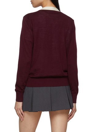 背面 - 点击放大 - BAZ & FRIENDS - X DREYDEN 混羊毛 OVER THINKER MINI 图案针织开衫