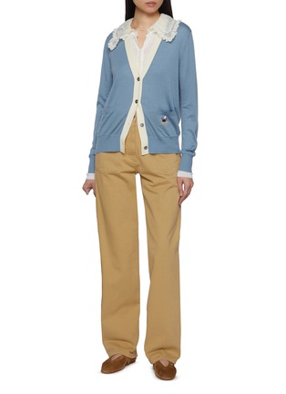 BAZ & FRIENDS | X DREYDEN 混羊毛 GRUMPY MINI 图案针织开衫