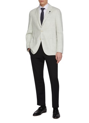 模特儿示范图 - 点击放大 - ETON - Medallion Effect Cut Away Collar Shirt