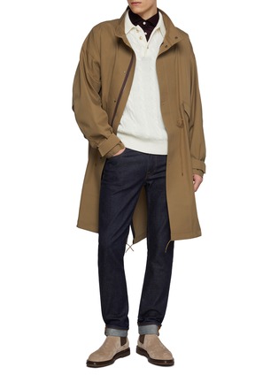 模特儿示范图 - 点击放大 - ETON - Slim Fit Cotton Jersey Shirt