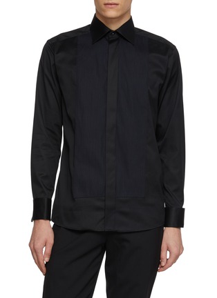 首图 - 点击放大 - ETON - Pleated Bib Front Cotton Shirt