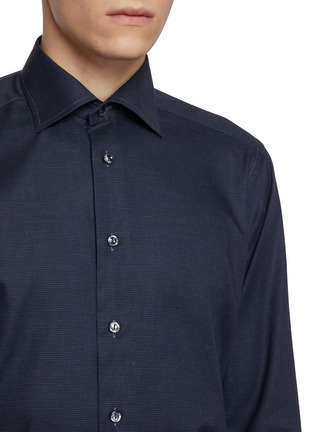  - ETON - Slim Fit Cutaway Collar Micro Check Shirt