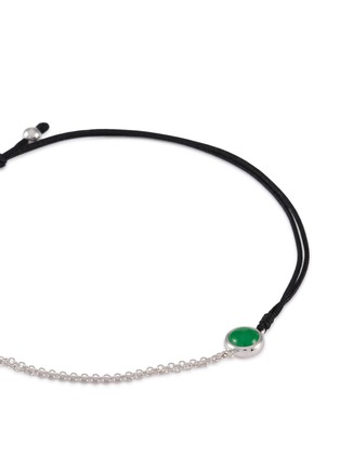 细节 - 点击放大 - LC COLLECTION LABEL - 18K White Gold Cabochon Jadeite Thread Bracelet — Medium