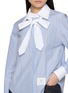  - THOM BROWNE - Striped Bow Tie Shirt