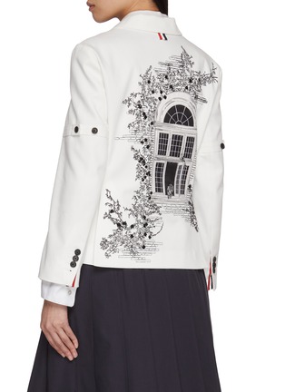 背面 - 点击放大 - THOM BROWNE - Illustrated Unconstructed Cotton Canvas Blazer