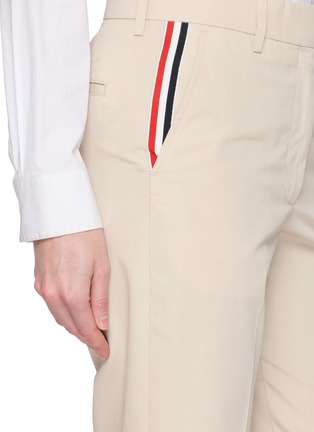  - THOM BROWNE - Tape Detail Suiting Cotton Pants
