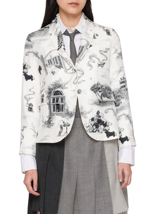 首图 - 点击放大 - THOM BROWNE - Unconstructed Hector Toile Silk Blazer
