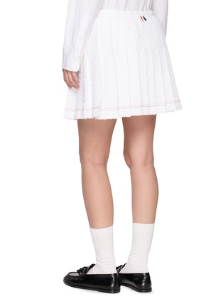 背面 - 点击放大 - THOM BROWNE - Eyelash Pleated Tweed Mini Skirt