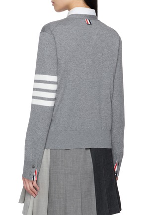 背面 - 点击放大 - THOM BROWNE - 刺绣饰纯棉针织开衫