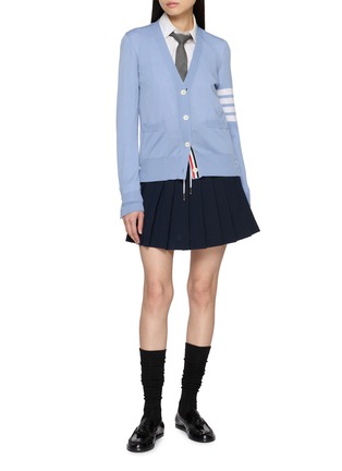 模特儿示范图 - 点击放大 - THOM BROWNE - 松紧腰迷你半身裙