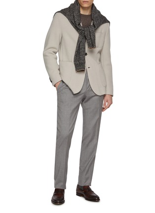 模特儿示范图 - 点击放大 - PT TORINO - Elasticated Waist Flannel Pants