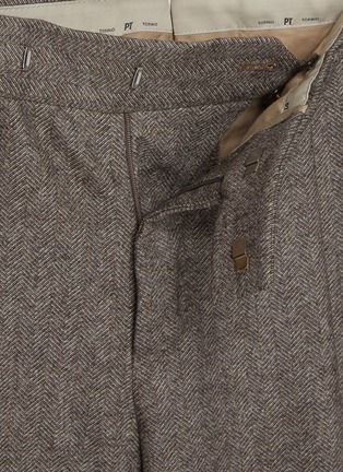  - PT TORINO - Pleated Front Herringbone Pants