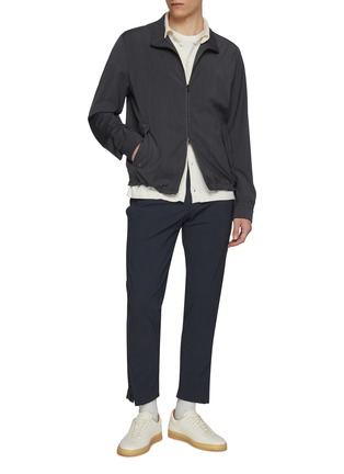 模特儿示范图 - 点击放大 - PT TORINO - Epsilon Zippered Hem Kinetic Stretch Jersey Pants