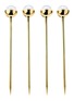 首图 –点击放大 首图 –点击放大 - ANNA NEW YORK - Hospitality Crystal Embellished Cocktail Picks Set of 4 — Gold