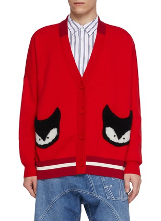 细节 - 点击放大 - BAZ & FRIENDS - X CYNTHIA & XIAO 羊毛 ROX 图案针织开衫