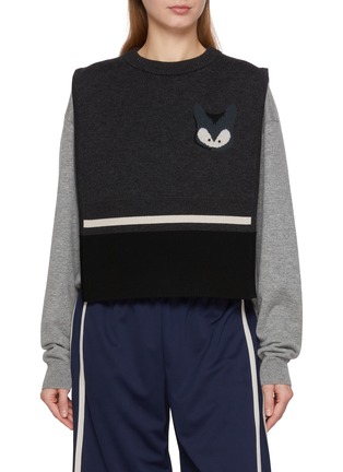 首图 - 点击放大 首图 - 点击放大 - BAZ & FRIENDS - X CYNTHIA & XIAO 羊毛 ROX 图案针织套头背心